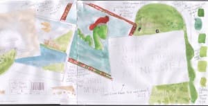 Watercolour sample of 'No Such Thing as Nessie!'