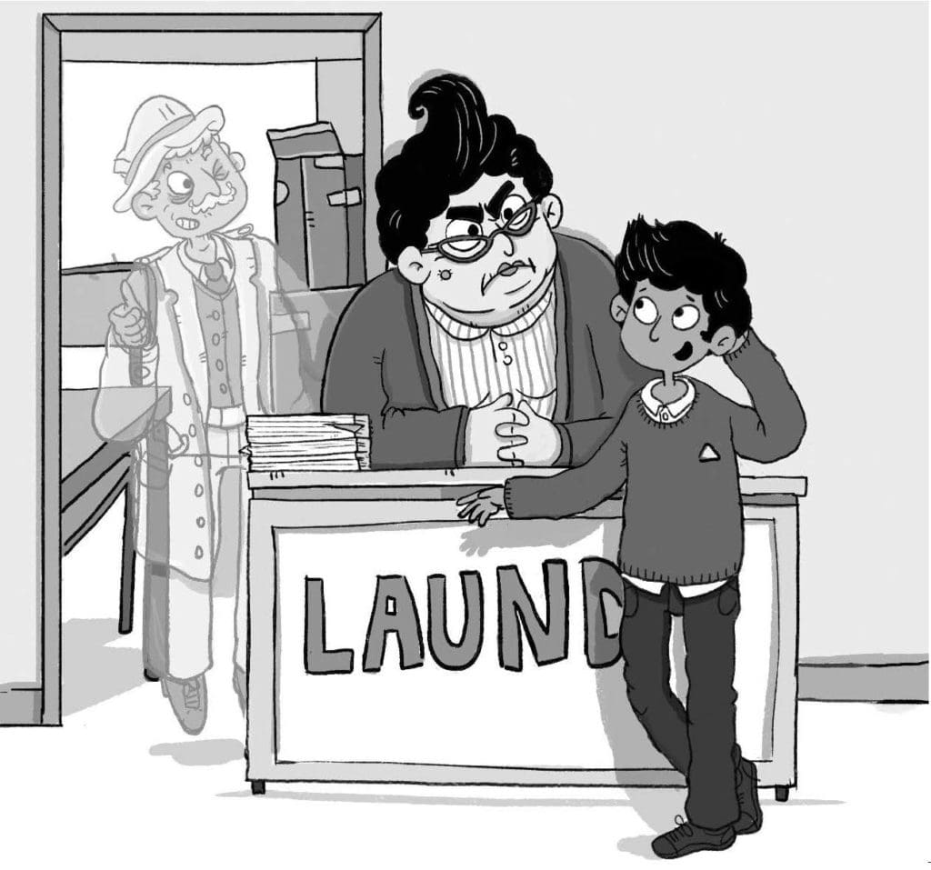 Top-Secret Grandad and Me: Death By Tumble Dryer by David MacPhail. Illustrating Children's Crime Fiction with Laura Aviñó